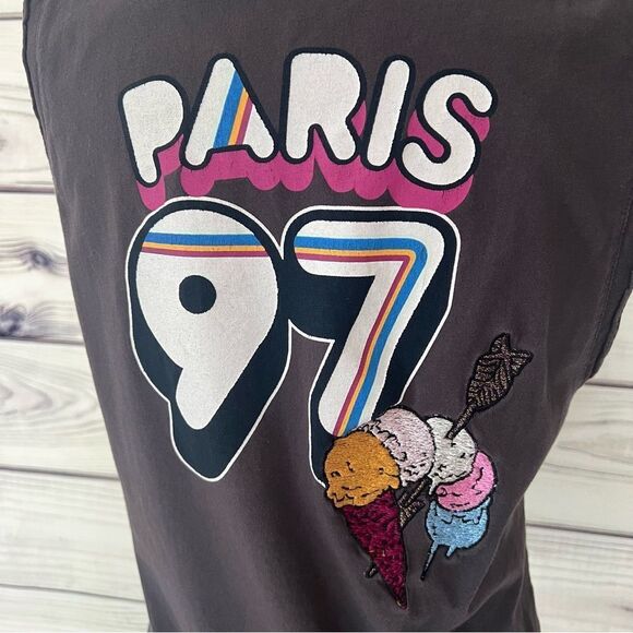 Zadig & Voltaire Rare Grey Colorful Studded Moly Graphic Muscle Tank - Picture 10 of 13